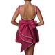 thumbnail image 1 of Vestido de fiesta Aosadin con lazo en la espalda satinada fucsia para mujer, 1 of 6