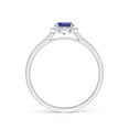 thumbnail image 2 of ANGARA Natural Round Tanzanite Halo Ring with Diamond Accents in 14K White Gold for Women (Size-5mm) | December Birthstone, Birthday, Anniversary, Jewelry Gift for Women | Natural Tanzanite Ring, 2 of 11