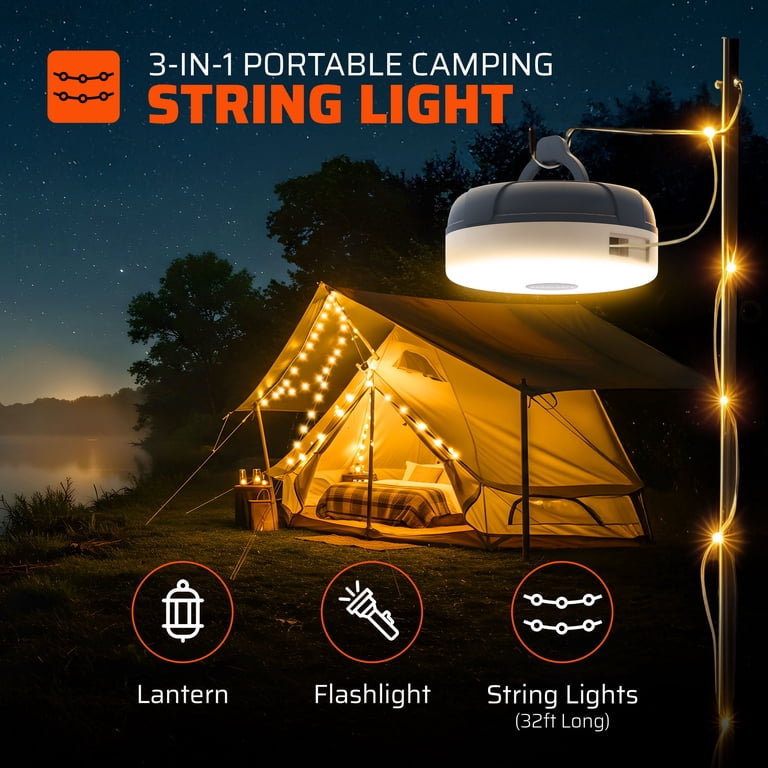 Roamcraft™ Portable LED Camping String Light with Built-in Power