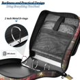 thumbnail image 5 of Haosy 3 Ring Zipper Binder with Shoulder Strap Waterproof Trapper Keeper 2 Inch D-Ring 500 Sheets Capacity, Red Rose Railing, 5 of 8
