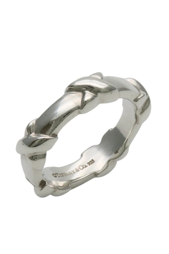 Pre-Owned Tiffany & Co. Signature Ring, Sterling Silver 925, Women's.