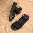 thumbnail image 3 of Pennysue Women's Platform Wedges Sandals Black Elastic Ankle Strap Sandals 8M, 3 of 7