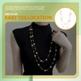 thumbnail image 2 of Collier de Perles à Double Couche Collier de Perles Simulées Collier de Fausses Perles pour Femmes, 2 of 9