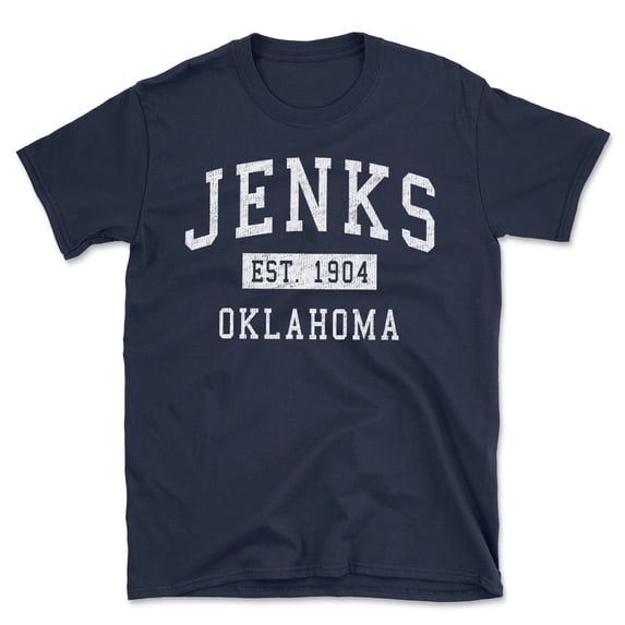 Jenks Oklahoma Classic Established Men's Cotton T-Shirt