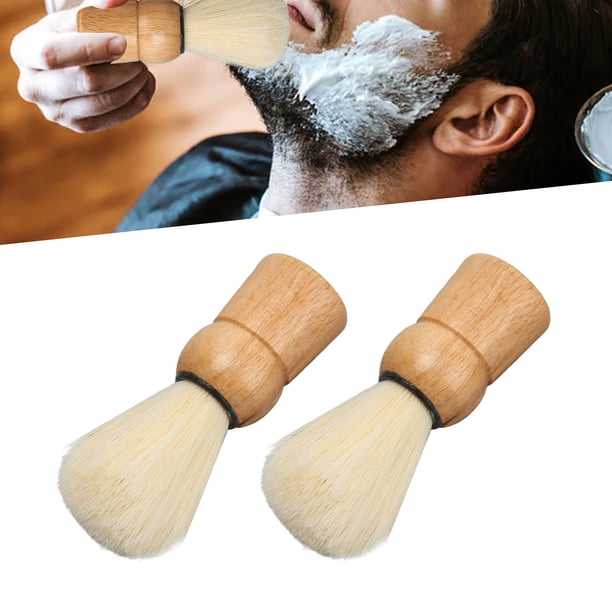 Brocha De Afeitar, Brocha De Afeitar Profesional Para Barba Mini Sintética De Seguridad Para Salón De Belleza
