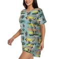 thumbnail image 2 of Fotbe Hawaiian Style Print Pajama Set for Women 2 Piece Loungewear Short Sleeve Tops and Shorts Set Soft Sleepwear-Small, 2 of 7