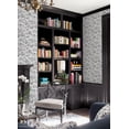 thumbnail image 4 of NuWallpaper Brownstone BoysToile de New York Graphite Peel and Stick Wallpaper, 4 of 7