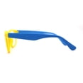 thumbnail image 3 of Boys Crushproof Flexible Rubber Horn Rim Blue Light Filter Computer Glasses Yellow Blue, 3 of 4