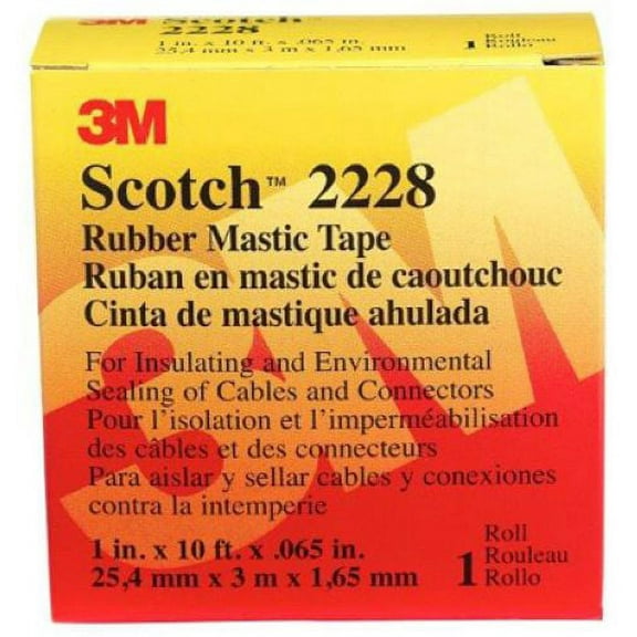 3M Company 50727-BA-5 1" x 10' Roll Of Professional Grade Electrical Rubber Mastic Tape - Quantity of 3