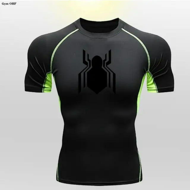 LNGOOR T-shirt de Sport à Manches Longues pour Enfants, Compression, Séchage Rapide, Course, Gym, Entraînement Physique, Rashgard, Collants