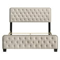 thumbnail image 2 of Furniture of America Dexter Beige Button Tufted Full Upholstered Wood Bed, 2 of 8