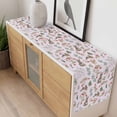 thumbnail image 4 of Pink Bunny Floral Easter Table Runner - 70 Inch Long, Kitchen Dining Table Runner Dresser Scarves, Elegant Pastoral Spring Floral Rabbits Farmhouse Decor for Coffee Tables Wedding Party Banquet, 4 of 8