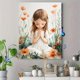 thumbnail image 4 of Qisvanset Framed Canvas Wall Art, 12x16 Inch Baby Girl Baptism Gift Kids Room Wall Decor, 4 of 5