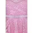 thumbnail image 3 of Big Girls' Illusion Lace Top Stone Belt Holiday Party Flower Girl Dress Rose 10 (J19KS88), 3 of 4