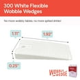 thumbnail image 5 of Wobble Wedge Flexible Plastic Shims, 300 Pack - White Leveling Wedges, 1.92" x 1.11" x 0.25", 5 of 9