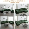thumbnail image 7 of LUCKHAO 146“/111.5" Oversized Modular Sectional Sofa Cloud Couch for Living Room, Modern Chenille Large L/U Shaped Couch, Comfy Deep Seat Couch with Movable Ottoman, DIY Combination, 7 of 7