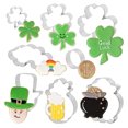 thumbnail image 3 of Cookie Cutters Stamper 8 Pièces Forme Fondant Moule en Acier Inoxydable Bricolage Outils Multi Motifs Pâte Biscuits Cuisson Parties à Thème Ensemble de Jour de St.Patrick, 3 of 5