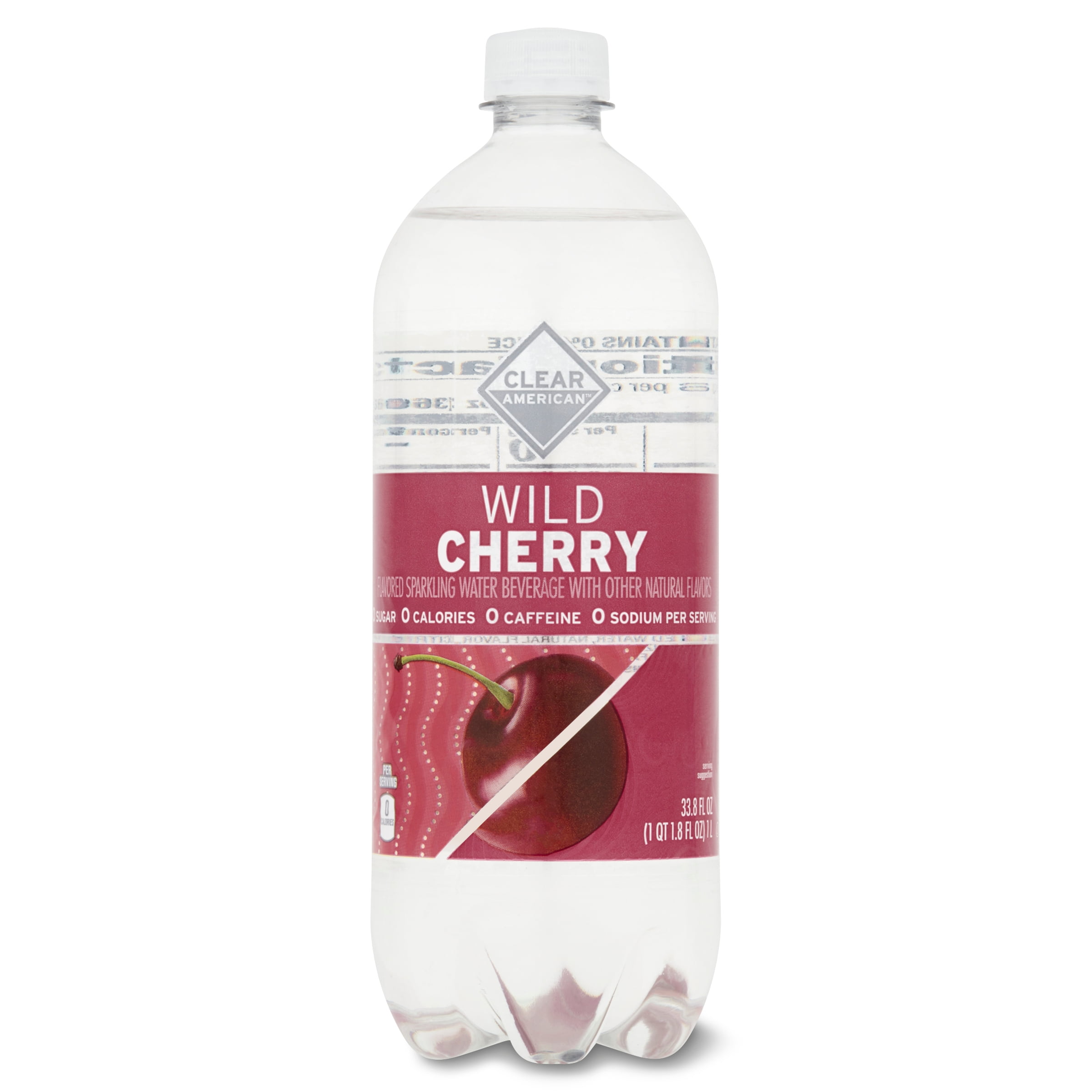 Clear American Sparkling Water, Wild Cherry, 33.8 fl oz