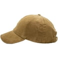 thumbnail image 4 of Classic 6-Panel Corduroy Cotton Baseball Unisex Cap With Adjustable Brass Buckle (Tan), 4 of 4