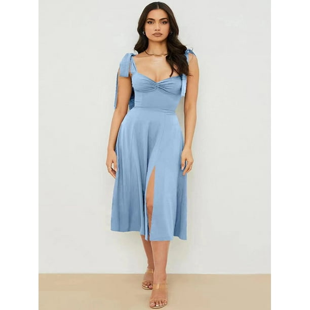 Elegant Long Slip Women's Summer Midi Dress Sleeveless Backless Corset Korean Dresses Ladies 2023 Female VestidosXXL Gao Jinjia LED