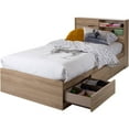 thumbnail image 6 of South Shore Fynn Twin Mates Bed with Storage Drawers, Rustic Oak, 6 of 9
