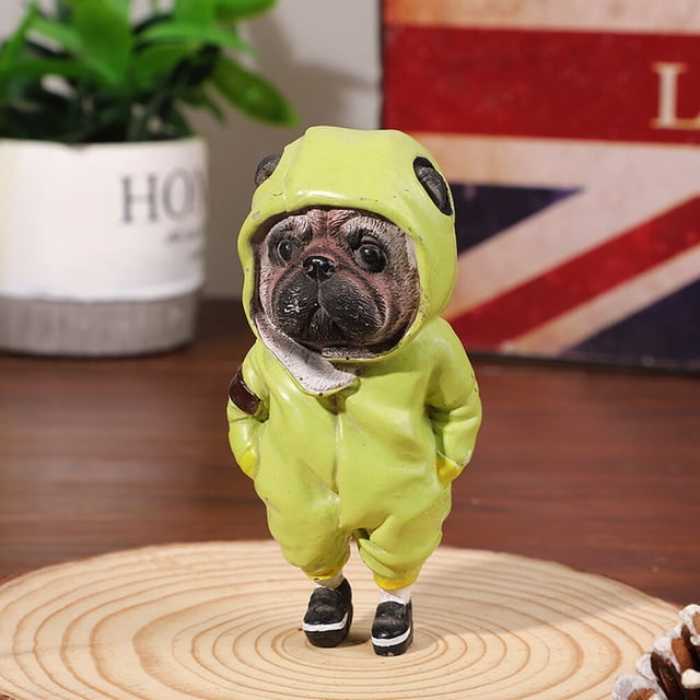 Figura de perro chihuahua, figuras de animales de plástico, decoración del hogar