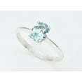 thumbnail image 2 of Aquamarine ring Oval cut gemstone engagement ring 925 sterling silver ring, 2 of 5