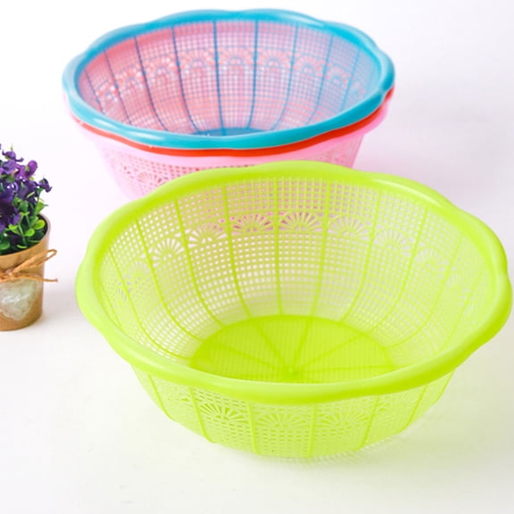 PTOOTP Set of 10 Plastic Rice Drainage Baskets for Kitchen and Home Use, Food Strainers for Cooking and Washing