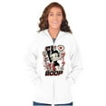 thumbnail image 3 of Kanji Style Retro Cartoon I'm a Boop Women Plus Size Zipper Hoodie Brisco Brands 5X, 3 of 5