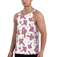 thumbnail image 2 of Fotbe Purple Mushroom Pattern Men's Quick Dry Workout Tank Top Gym Muscle Tee Fitness Bodybuilding Sleeveless T Shirt Breathable Workout Shirt-, 2 of 9