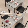 thumbnail image 2 of Dining Table Set for 2 Kitchen Dining Room Set with Upholstered Chairs Height Bar Kitchen Table and Chairs for 2 with 3 Storage Shelves for Small Space Apartment, 2 of 7