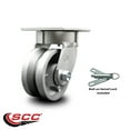 thumbnail image 2 of 4 Inch KP V-Groove Semi Steel Swivel Caster with Ball Bearing and Swivel Lock, 2 of 2