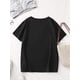 thumbnail image 2 of Women's Fashion Casual Sports T-Shirt, Trendy Volleyball Letter Print, Two-Tone Knit Fabric, Polyester, Round Neck, Stretchy, All-Season, Athletic, 2 of 6