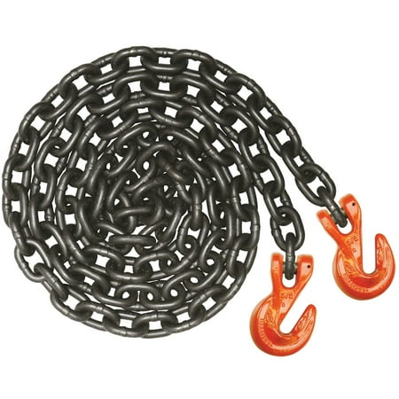 

VULCAN Binder Chain Tie Down with Grab Hooks - Grade 100 - 1/2 Inch x 25 Foot - PROSeries - 15 000 Pound Safe Working Load