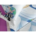thumbnail image 4 of Ambesonne Cartoon Quilted Bedspread Set 3 Pcs, Happiness Love, Queen Size, Multicolor, 4 of 5
