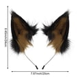 thumbnail image 2 of Jiibva Faux Fur Fox Wolf Ears Headband Handmade Furry Animal Ear Hairband Women Men Head Accessories for Halloween Party, 2 of 7
