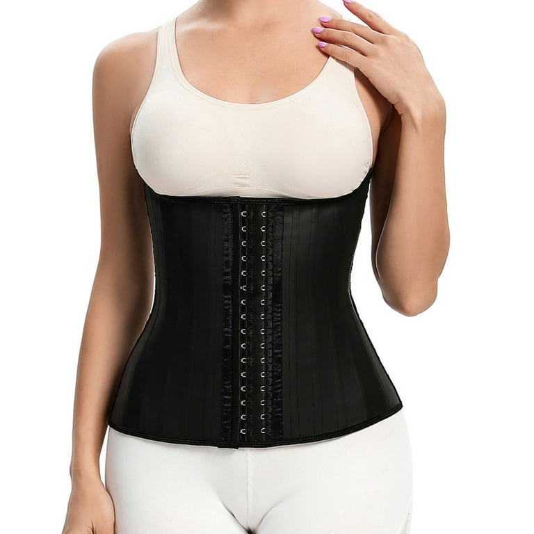 MRULIC shapewear for women tummy control Women Corset High Waist Corset  Shaping An Clothe Lace Zipper Body-Shaping Corset Black + XL 