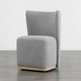 thumbnail image 2 of CHITA Modern Wingback Dining Chairs with Casters&Wood Base Set of 2, 2 of 5