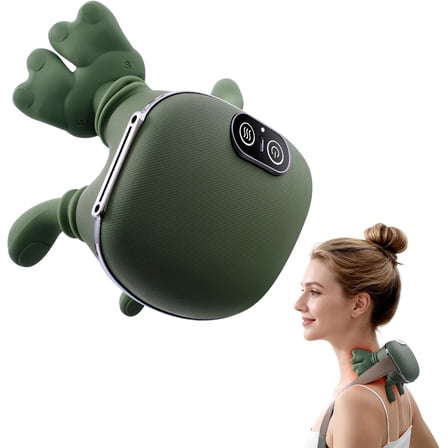 Pekkaxy Neck Massager for Pain Relief with Heat Deep Tissue Shiatsu Neck and Shoulder Massager Bionic Hand Design for Muscle Relaxation at Home Office or Travel
