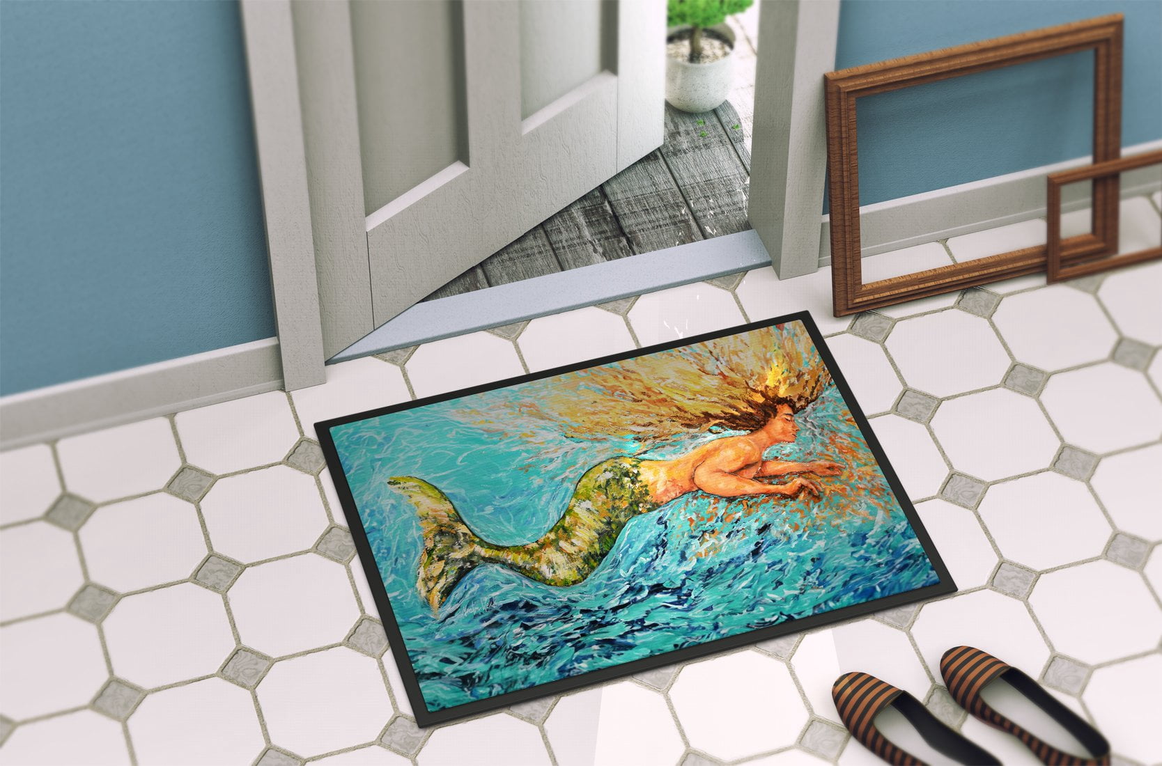 Carolines Treasures MW2094MAT 18 x 27 in. Mermaid After Your Heart Doormat