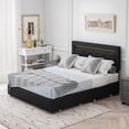 thumbnail image 2 of Metal Queen Size Bed Frame With Headboard Queen Platform Bed Frame Heavy Duty Construction With LED Lights USB Charging Station 4 Bottom Drawers, 2 of 9