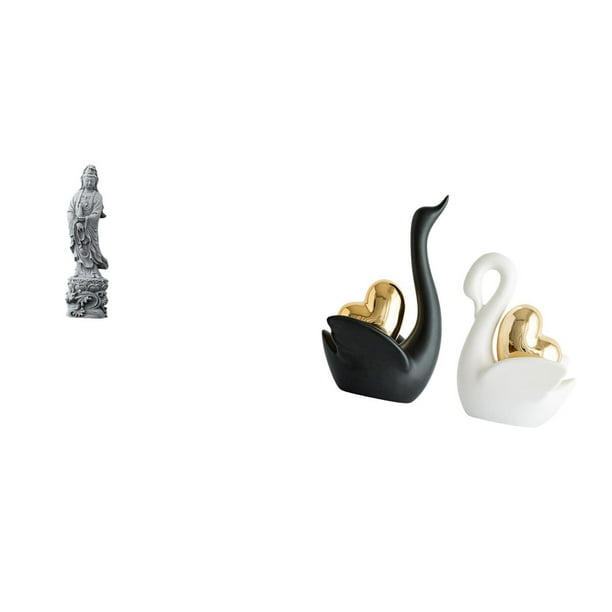 Estatua De Cisne Guan Yin, Adorno De Piedra Coleccionable, Decoración Budista De Feng Shui Chino Para Interiores, Pasillos, Dormitorios, Chimeneas, Escritorios, Mesas, Artesanías, Decoración