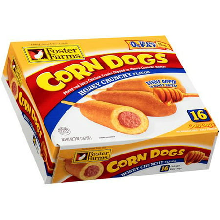 corn dogs foster farms chicken beef state franks 16ct batter dipped honey
