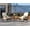 Brown rattan + Graycushion + three-piece set: 2 chairs + 1 table, variant on Ergonomic High-Back Comfort – Outdoor Rattan Rocking Chair – Handwoven PE Wicker – Thick 10.2cm Cushion – Weatherproof Steel Frame – Ideal for Garden, Porch, Balcony