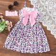 thumbnail image 3 of Toddler Girl Valentine Day Dress Pink Heart Summer Dresses Bowknot Sundress Size 7 (Heart-310), 3 of 6