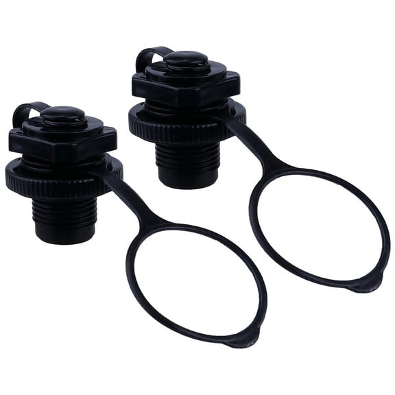 ibasenice Kayak Fishing Accessories Air Valve Black PVC 2Pack