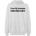 thumbnail image 2 of OXI Hoodie Sweatshirt - I Love My Awesome Wife, Basic Casual Hoodie for Men's and Women Fleece Hoodie Long Sleeve - White Medium, 2 of 3