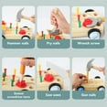 thumbnail image 4 of Premium Pine Wood Kids Tool Set With Hammer Wrench For Early Education And Creative Play, 4 of 8