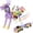 Rainbow, variant on 2 Pack Ultimate Transforming Dinosaur Car Toy, Transforming Car-Robot, Automatic Deformation of Magnetic Connections. Suitable for Kids Birthday Gifts (Blue)