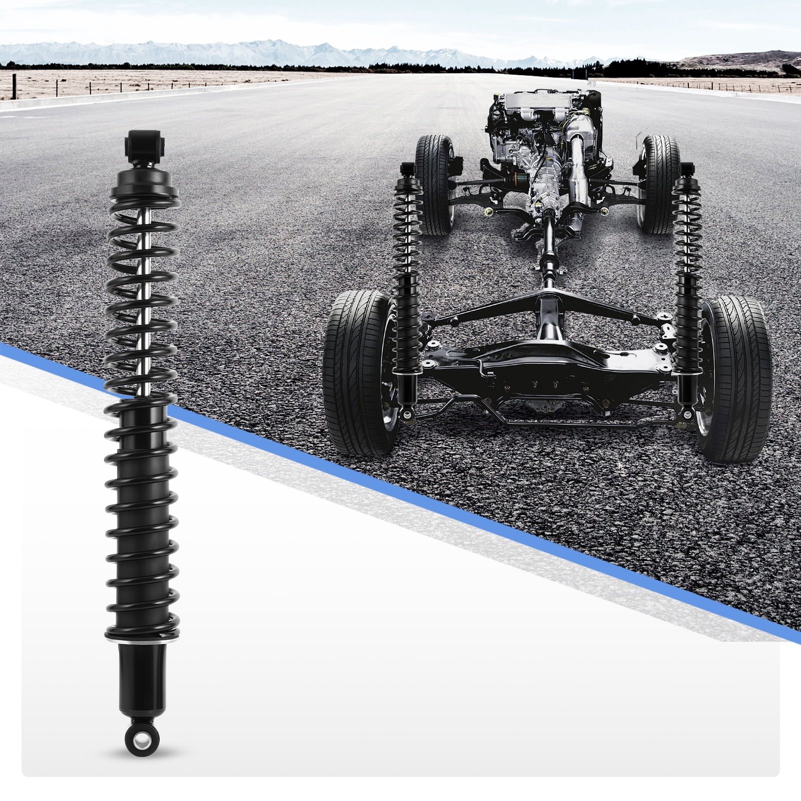 LEDKINGDOMUS Rear Load Shocks and Struts for 1994-2001 Dodge Ram 1500 4WD & 1994-2002 Dodge Ram 2500 4WD | Heavy-Duty Nitrocarburized Rod | Corrosion-Resistant Chrome Plating